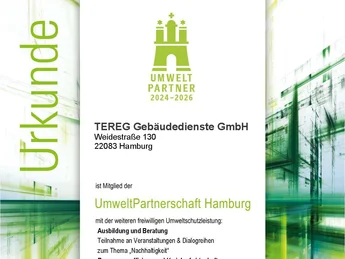 Urkunde Umweltpartnerschaft