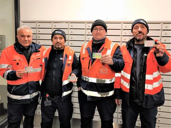 Einige TEREG-Mitarbeiter mit Busführerschein